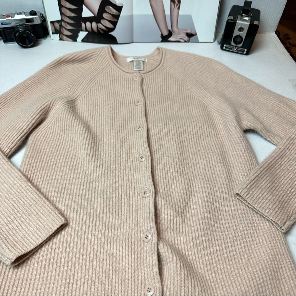 Jones New York Angora Lambswool Cardigan | Quiet Luxury Soft Minimalist Petite - Picture 10 of 10